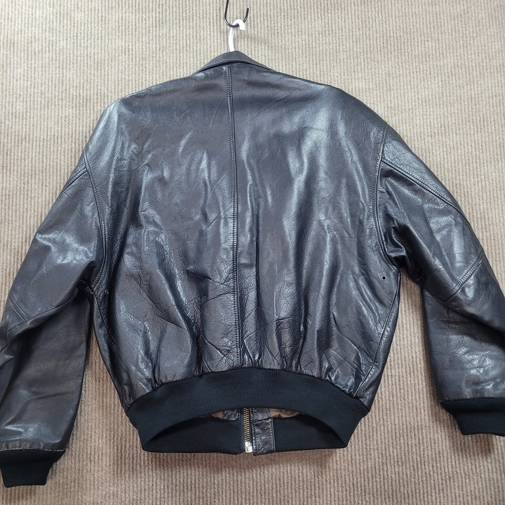 Vintage Avirex Mens Type A-2 Leather Jacket Size L Black Bomber Flight 1978-2001 - Picture 8 of 13
